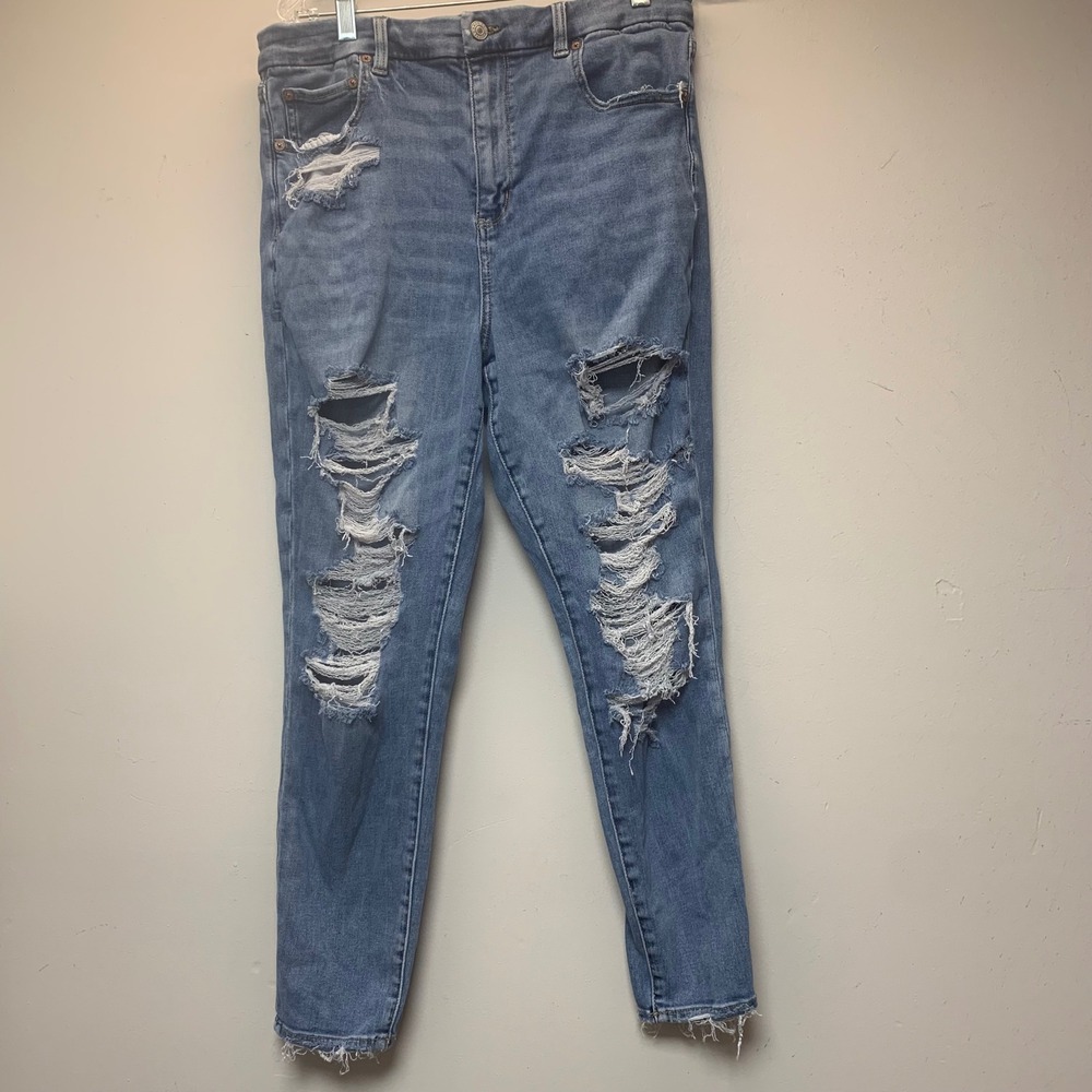 American Eagle Jegging Womens‎ 16 Short Blue Excellent Curvy Super Hi-Rise